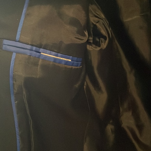 Kenneth Cole Reaction black blazer size 36 slim fit - Picture 3 of 5